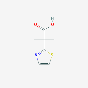 molecular formula C7H9NO2S B3208982 2-Methyl-2-(1,3-thiazol-2-yl)propanoic acid CAS No. 1057075-87-2