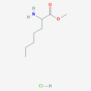 molecular formula C8H18ClNO2 B3209002 Methyl 2-aminoheptanoate hydrochloride CAS No. 105732-43-2