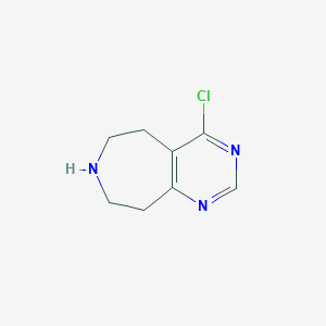 molecular formula C8H10ClN3 B3209006 4-chloro-6,7,8,9-tetrahydro-5H-pyrimido[4,5-d]azepine CAS No. 1057338-28-9