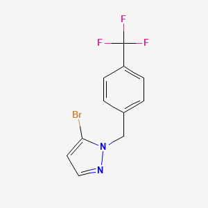 molecular formula C11H8BrF3N2 B3209021 5-Bromo-1-(4-(trifluoromethyl)benzyl)-1H-pyrazole CAS No. 1057383-73-9