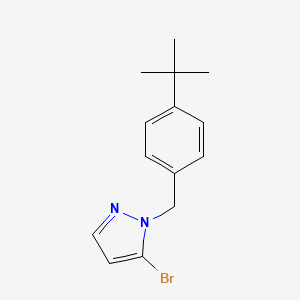 molecular formula C14H17BrN2 B3209027 5-Bromo-1-(4-(tert-Butyl)benzyl)-1H-pyrazole CAS No. 1057383-74-0
