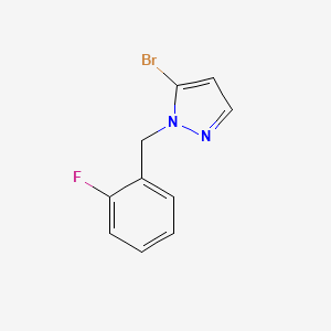 molecular formula C10H8BrFN2 B3209030 5-Bromo-1-(2-fluorobenzyl)-1H-pyrazole CAS No. 1057383-75-1