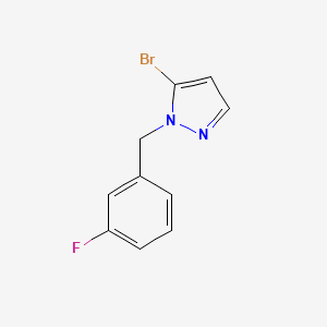 molecular formula C10H8BrFN2 B3209037 5-Bromo-1-(3-fluorobenzyl)-1H-pyrazole CAS No. 1057383-76-2