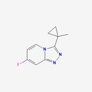 molecular formula C10H10IN3 B3209046 7-Iodo-3-(1-methylcyclopropyl)-[1,2,4]triazolo[4,3-a]pyridine CAS No. 1057393-50-6