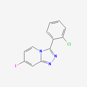 molecular formula C12H7ClIN3 B3209051 3-(2-Chlorophenyl)-7-iodo-[1,2,4]triazolo[4,3-a]pyridine CAS No. 1057393-52-8
