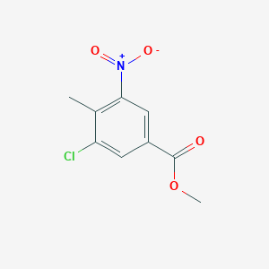 molecular formula C9H8ClNO4 B3209065 Methyl 3-chloro-4-methyl-5-nitrobenzoate CAS No. 1057652-84-2