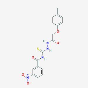 molecular formula C17H16N4O5S B320909 3-nitro-N-({2-[(4-methylphenoxy)acetyl]hydrazino}carbothioyl)benzamide 