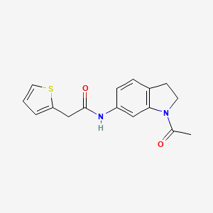 molecular formula C16H16N2O2S B3209108 N-(1-acetylindolin-6-yl)-2-(thiophen-2-yl)acetamide CAS No. 1058203-60-3