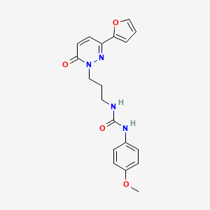 molecular formula C19H20N4O4 B3209119 1-(3-(3-(furan-2-yl)-6-oxopyridazin-1(6H)-yl)propyl)-3-(4-methoxyphenyl)urea CAS No. 1058208-08-4