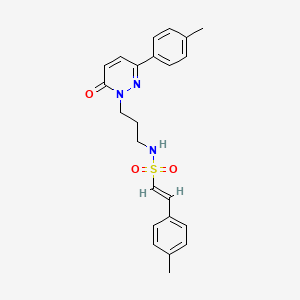 molecular formula C23H25N3O3S B3209120 (E)-N-(3-(6-oxo-3-(p-tolyl)pyridazin-1(6H)-yl)propyl)-2-(p-tolyl)ethenesulfonamide CAS No. 1058209-85-0