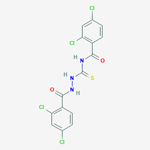 molecular formula C15H9Cl4N3O2S B320914 2,4-dichloro-N-{[2-(2,4-dichlorobenzoyl)hydrazino]carbothioyl}benzamide 