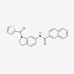 N-(1-(thiophene-2-carbonyl)indolin-6-yl)-2-naphthamide