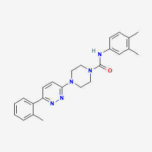molecular formula C24H27N5O B3209159 N-(3,4-dimethylphenyl)-4-(6-(o-tolyl)pyridazin-3-yl)piperazine-1-carboxamide CAS No. 1058223-19-0