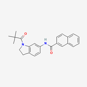molecular formula C24H24N2O2 B3209180 N-(1-pivaloylindolin-6-yl)-2-naphthamide CAS No. 1058231-36-9