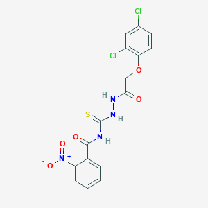 N-({2-[(2,4-dichlorophenoxy)acetyl]hydrazino}carbothioyl)-2-nitrobenzamide