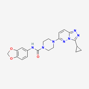 N-(benzo[d][1,3]dioxol-5-yl)-4-(3-cyclopropyl-[1,2,4]triazolo[4,3-b]pyridazin-6-yl)piperazine-1-carboxamide