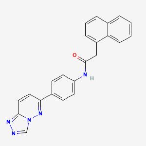 N-(4-([1,2,4]triazolo[4,3-b]pyridazin-6-yl)phenyl)-2-(naphthalen-1-yl)acetamide