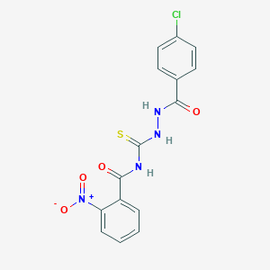 N-{[2-(4-chlorobenzoyl)hydrazino]carbothioyl}-2-nitrobenzamide