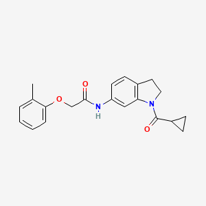 molecular formula C21H22N2O3 B3209213 N-(1-(cyclopropanecarbonyl)indolin-6-yl)-2-(o-tolyloxy)acetamide CAS No. 1058238-09-7