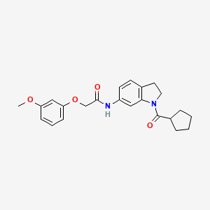 N-(1-(cyclopentanecarbonyl)indolin-6-yl)-2-(3-methoxyphenoxy)acetamide