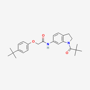 molecular formula C25H32N2O3 B3209253 2-(4-(tert-butyl)phenoxy)-N-(1-pivaloylindolin-6-yl)acetamide CAS No. 1058257-10-5