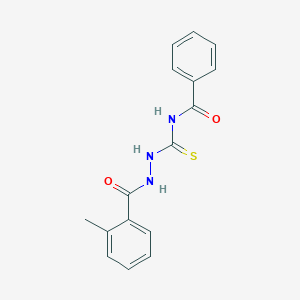 molecular formula C16H15N3O2S B320926 N-[[[(2-甲基苯基)-氧甲基]肼基]-硫代亚甲基]苯甲酰胺 