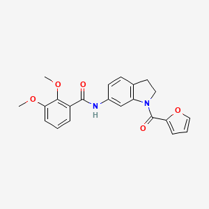 molecular formula C22H20N2O5 B3209264 N-(1-(furan-2-carbonyl)indolin-6-yl)-2,3-dimethoxybenzamide CAS No. 1058257-20-7