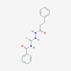 N-[(3-phenylpropanoylamino)carbamothioyl]benzamide