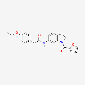2-(4-ethoxyphenyl)-N-(1-(furan-2-carbonyl)indolin-6-yl)acetamide