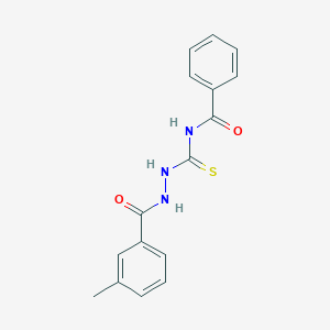 molecular formula C16H15N3O2S B320928 N-[[(3-methylbenzoyl)amino]carbamothioyl]benzamide 