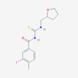 molecular formula C14H17IN2O2S B320930 3-iodo-4-methyl-N-[(tetrahydrofuran-2-ylmethyl)carbamothioyl]benzamide 