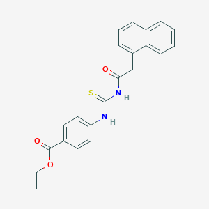 molecular formula C22H20N2O3S B320935 Ethyl 4-({[(1-naphthylacetyl)amino]carbothioyl}amino)benzoate 