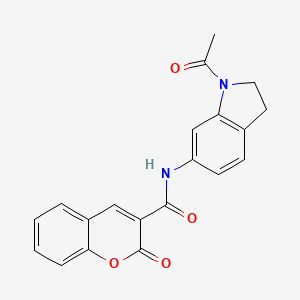 molecular formula C20H16N2O4 B3209363 N-(1-acetylindolin-6-yl)-2-oxo-2H-chromene-3-carboxamide CAS No. 1058454-79-7