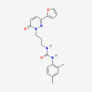 molecular formula C20H22N4O3 B3209370 1-(2,4-dimethylphenyl)-3-(3-(3-(furan-2-yl)-6-oxopyridazin-1(6H)-yl)propyl)urea CAS No. 1058458-25-5