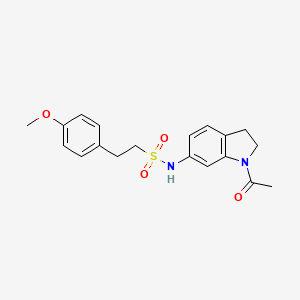 molecular formula C19H22N2O4S B3209387 N-(1-acetylindolin-6-yl)-2-(4-methoxyphenyl)ethanesulfonamide CAS No. 1058469-18-3