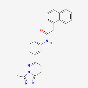 molecular formula C24H19N5O B3209416 N-(3-(3-methyl-[1,2,4]triazolo[4,3-b]pyridazin-6-yl)phenyl)-2-(naphthalen-1-yl)acetamide CAS No. 1058482-03-3