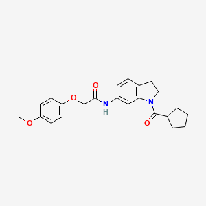 molecular formula C23H26N2O4 B3209434 N-(1-(cyclopentanecarbonyl)indolin-6-yl)-2-(4-methoxyphenoxy)acetamide CAS No. 1058488-82-6
