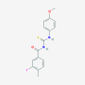 molecular formula C16H15IN2O2S B320944 3-iodo-N-[(4-methoxyphenyl)carbamothioyl]-4-methylbenzamide 