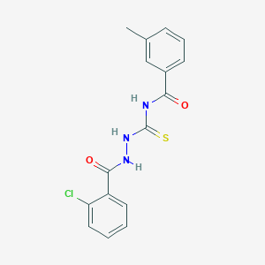 N-{[2-(2-chlorobenzoyl)hydrazino]carbothioyl}-3-methylbenzamide