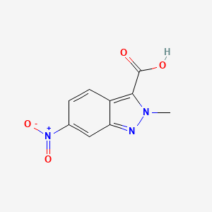 molecular formula C9H7N3O4 B3209482 2-methyl-6-nitro-2H-indazole-3-carboxylic acid CAS No. 1058740-78-5