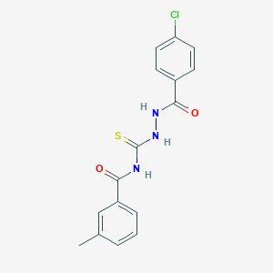 N-{[2-(4-chlorobenzoyl)hydrazino]carbothioyl}-3-methylbenzamide