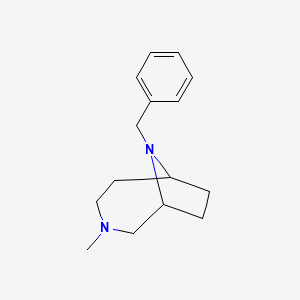 molecular formula C15H22N2 B3209527 9-Benzyl-3-methyl-3,9-diazabicyclo[4.2.1]nonane CAS No. 1059700-34-3