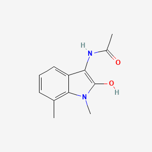molecular formula C12H14N2O2 B3209532 N-(2-hydroxy-1,7-dimethyl-1H-indol-3-yl)acetamide CAS No. 106000-29-7