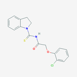molecular formula C17H15ClN2O2S B320954 2-(2-chlorophenoxy)-N-(2,3-dihydro-1H-indol-1-ylcarbonothioyl)acetamide 