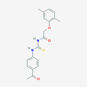 molecular formula C19H20N2O3S B320956 N-[(4-acetylphenyl)carbamothioyl]-2-(2,5-dimethylphenoxy)acetamide 