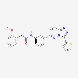 molecular formula C24H19N5O2S B3209573 2-(2-methoxyphenyl)-N-(3-(3-(thiophen-2-yl)-[1,2,4]triazolo[4,3-b]pyridazin-6-yl)phenyl)acetamide CAS No. 1060183-77-8