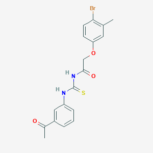 molecular formula C18H17BrN2O3S B320958 N-[(3-acetylphenyl)carbamothioyl]-2-(4-bromo-3-methylphenoxy)acetamide 