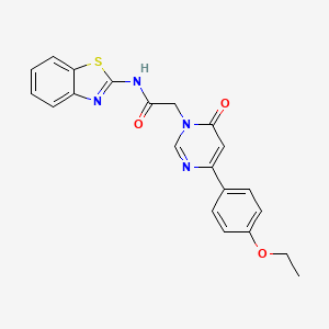 N-(benzo[d]thiazol-2-yl)-2-(4-(4-ethoxyphenyl)-6-oxopyrimidin-1(6H)-yl)acetamide