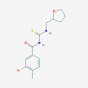 molecular formula C14H17BrN2O2S B320960 3-bromo-4-methyl-N-[(2-oxolanylmethylamino)-sulfanylidenemethyl]benzamide 