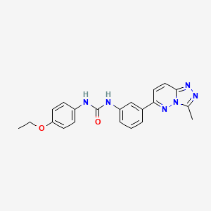 molecular formula C21H20N6O2 B3209623 1-(4-Ethoxyphenyl)-3-(3-(3-methyl-[1,2,4]triazolo[4,3-b]pyridazin-6-yl)phenyl)urea CAS No. 1060197-05-8